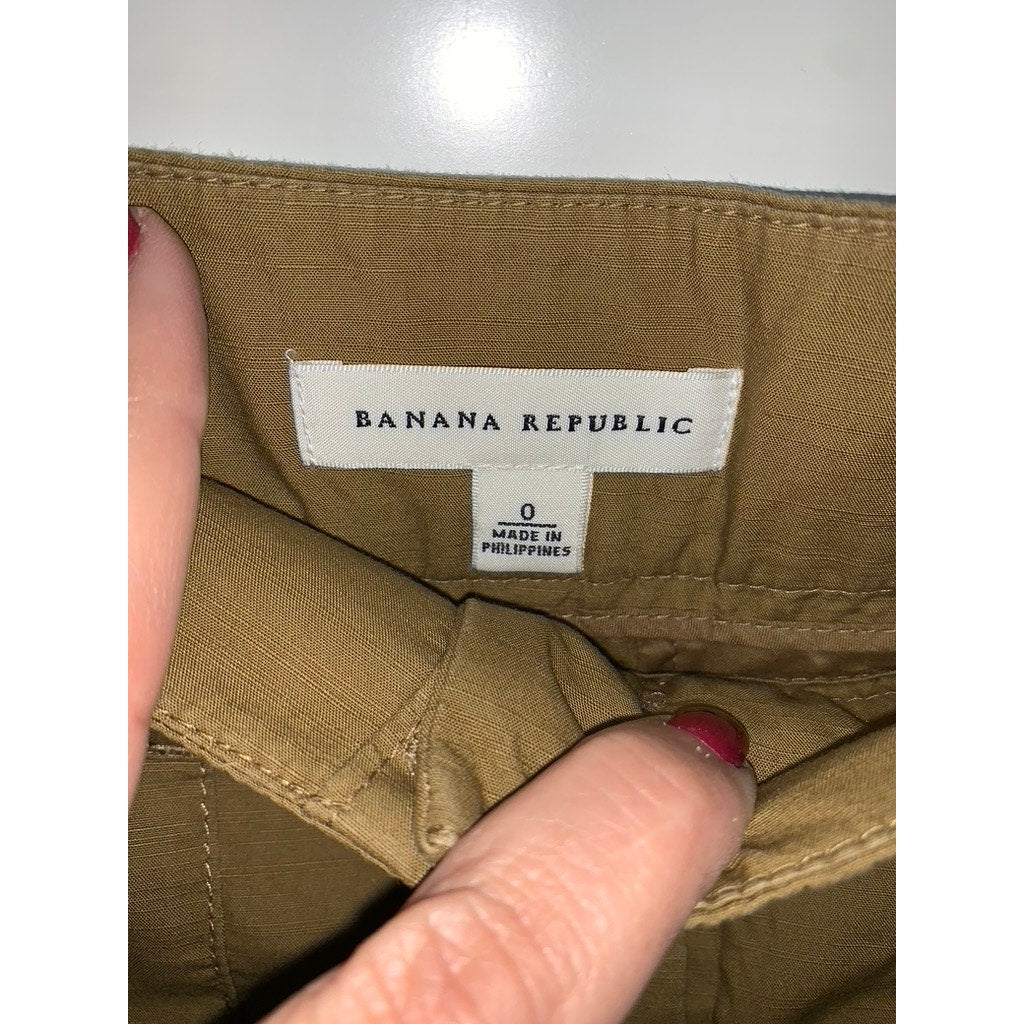 Banana Republic Women's Beige Pencil Skirt Size 0 Knee Length Pockets