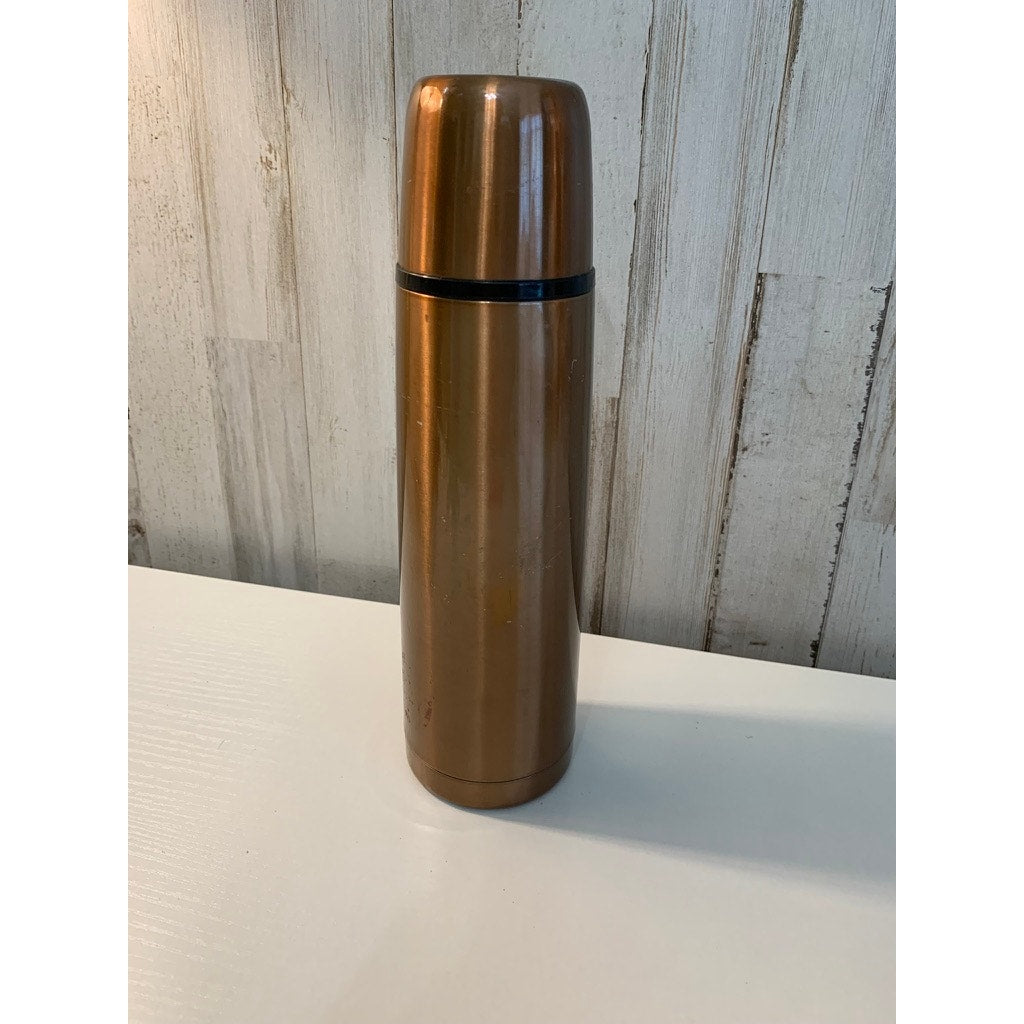 Starbucks Vacuum Insulated Thermos Tumbler Gold w/ Screw Lid