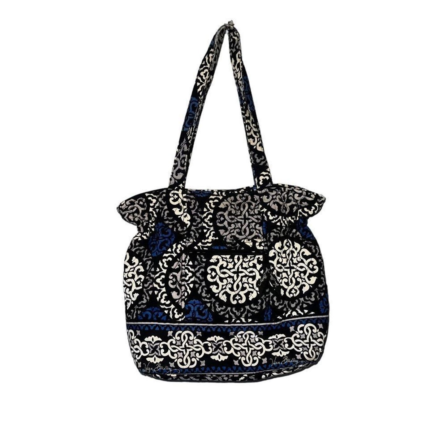 Vera Bradley Canterbury cobalt black quilted handbag purse