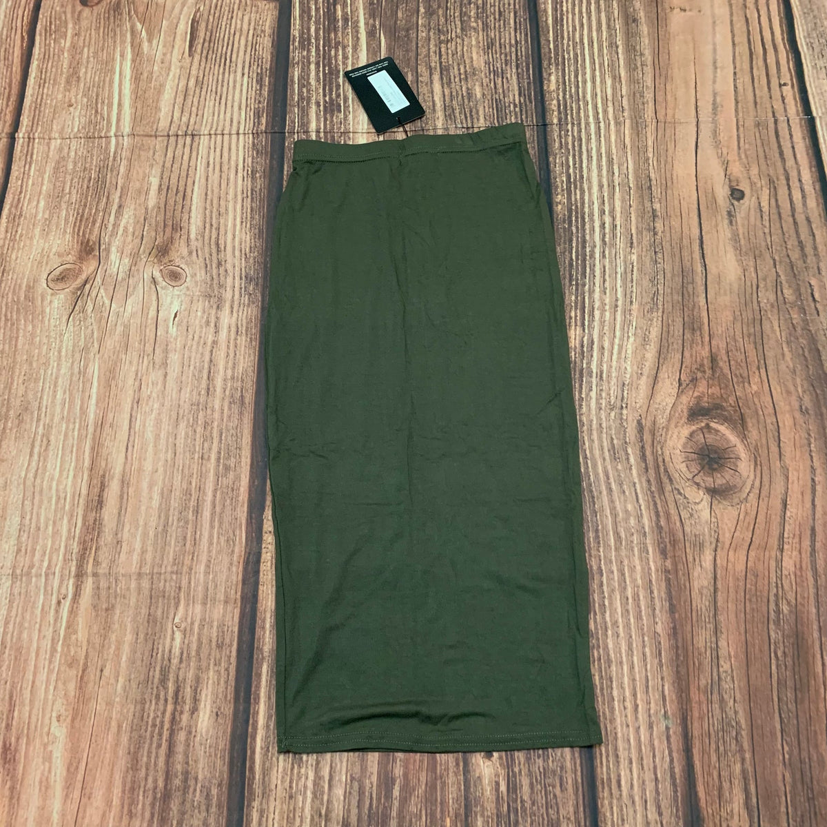 NWT Pretty Little Thing Green Jersey Midi Skirt Size 2