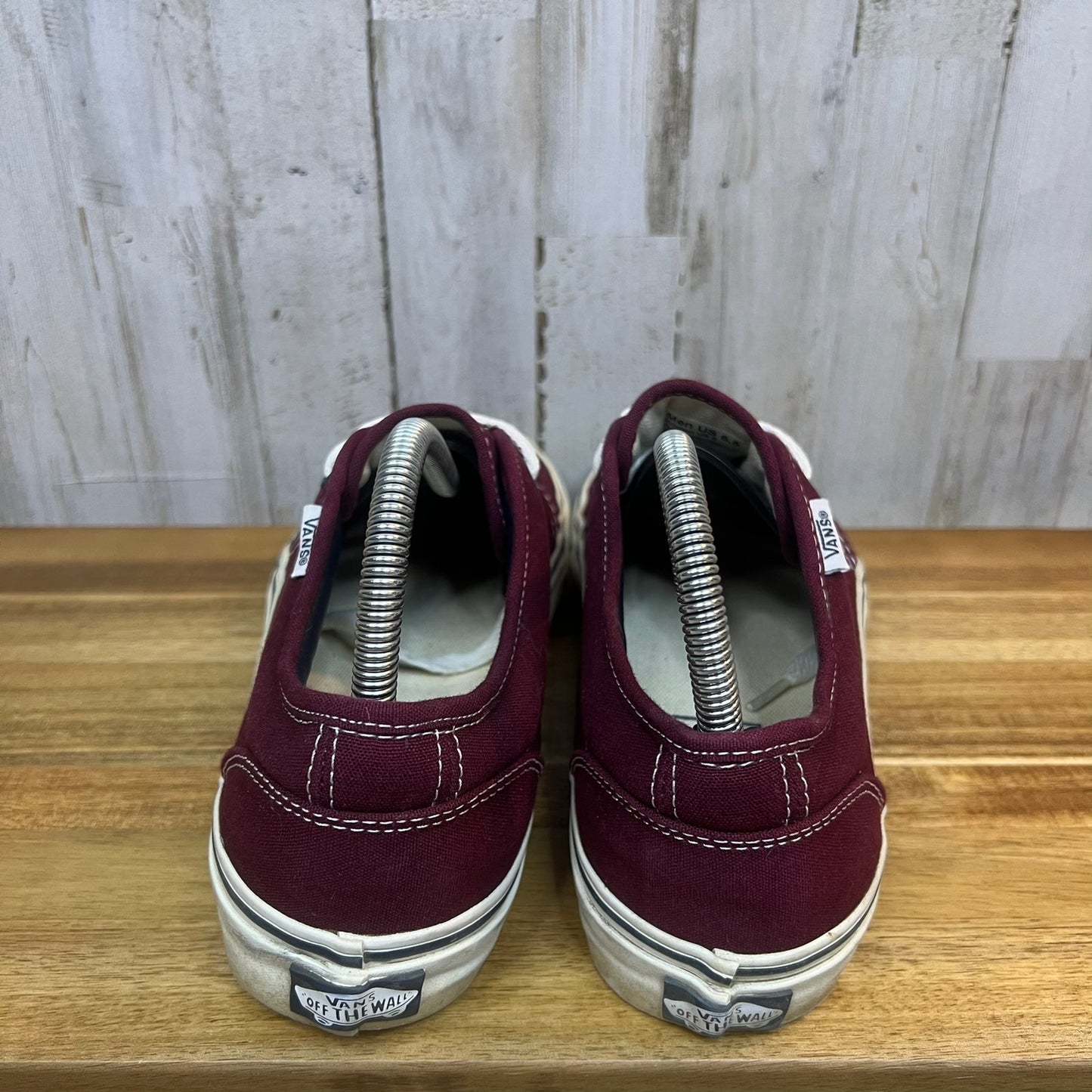 Vans 106 Vulcanized Maroon Low Top Skate Sneakers Lace-Up Casual Shoes- M6.5/W8