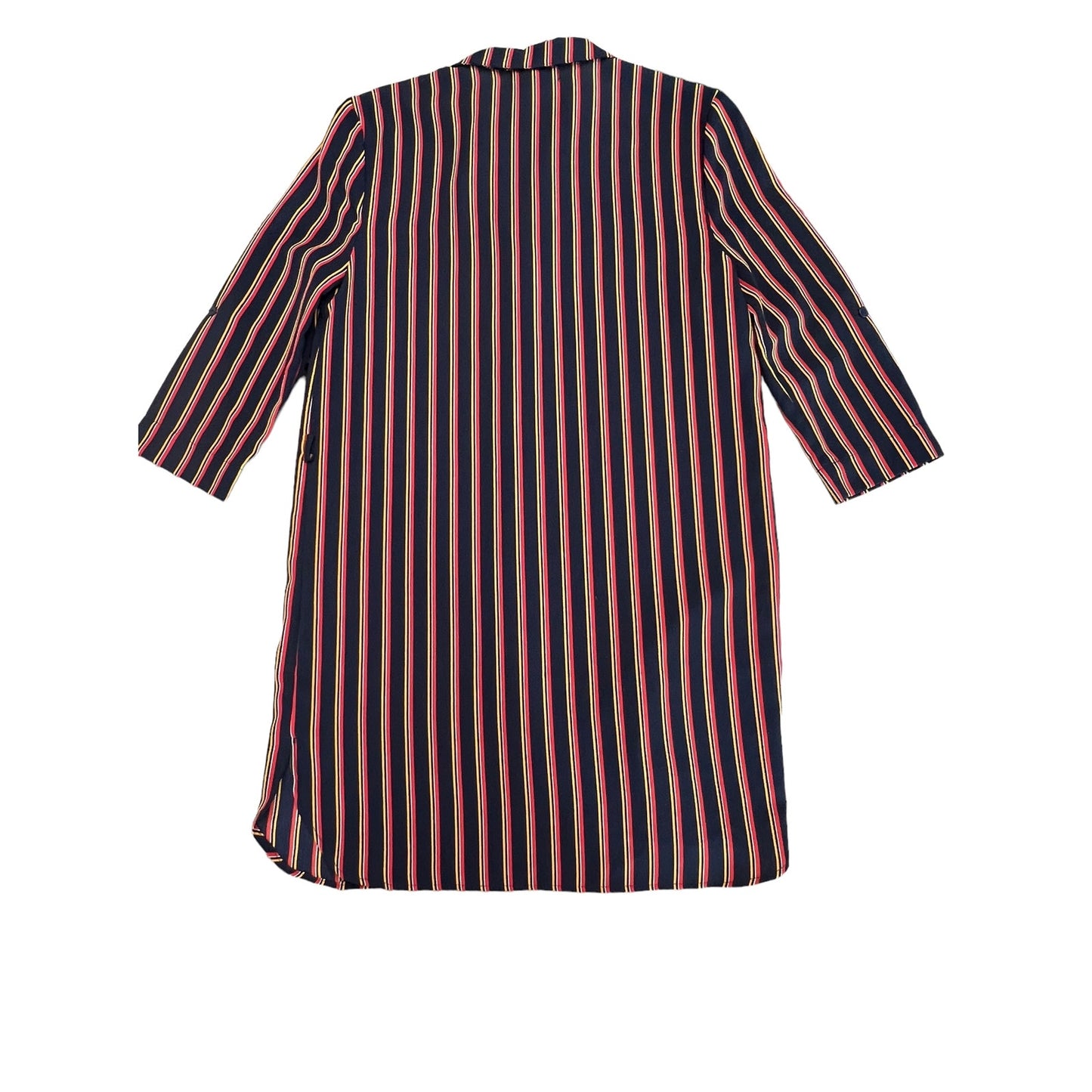 See You Monday LA Women's Small Striped Button-Down Knee Length Shirt Dress