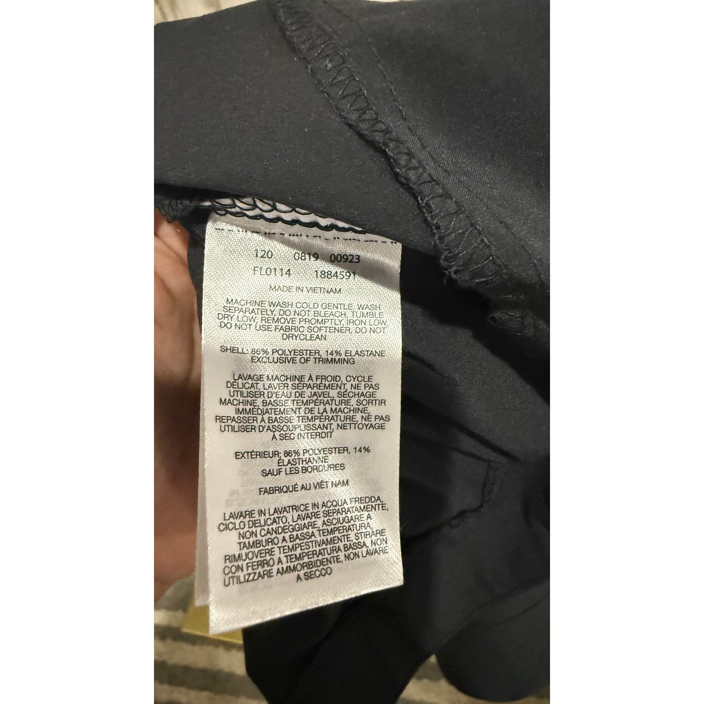 Columbia PFG Jacket Womens Petite Small Black Open Front Wrap Tie Waist 3/4