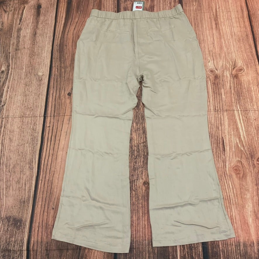 NWT H&M Pants Womens Size 18 Beige High Rise Straight Leg