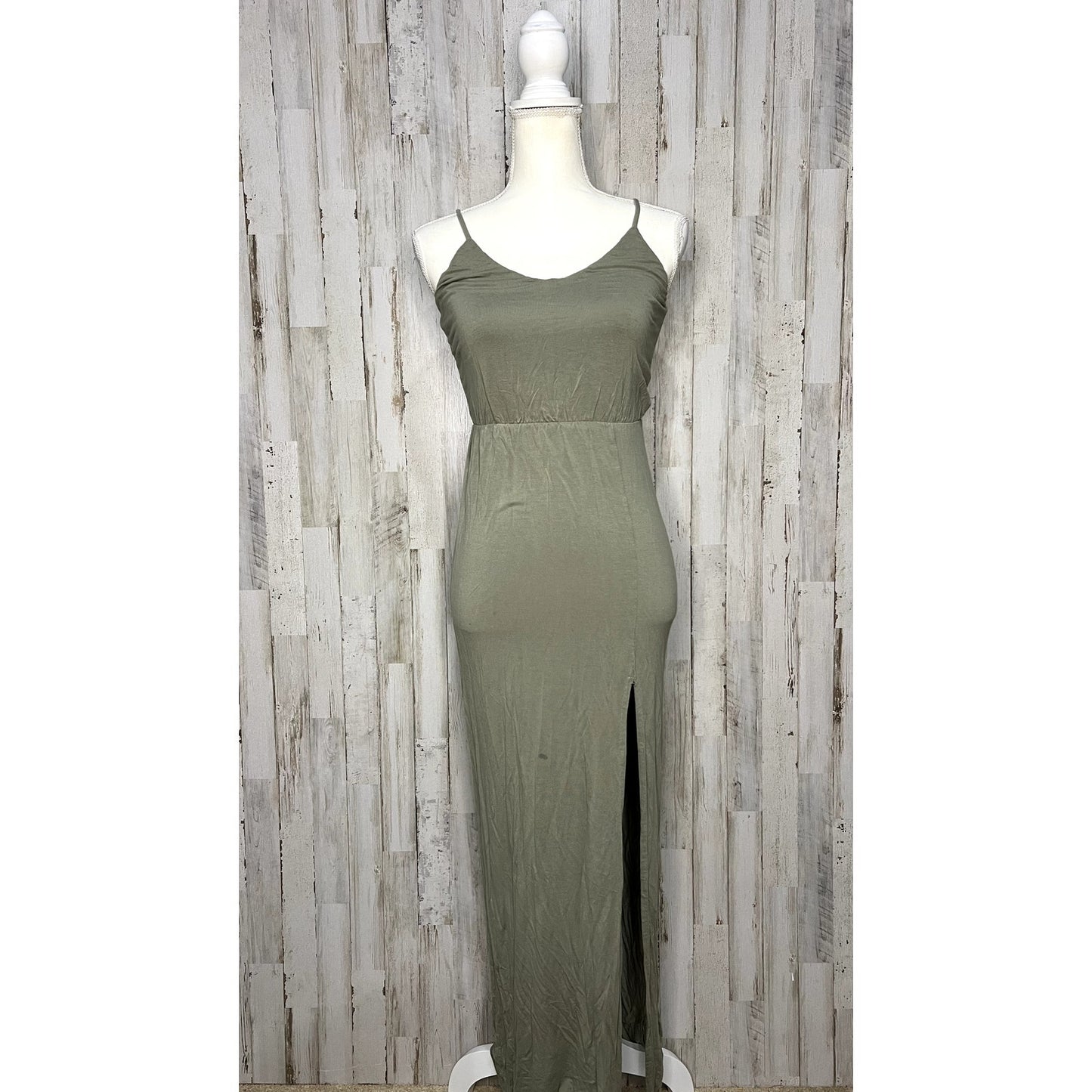 Lulus Women's XS Olive Green Maxi Dress Party Cocktail Summer