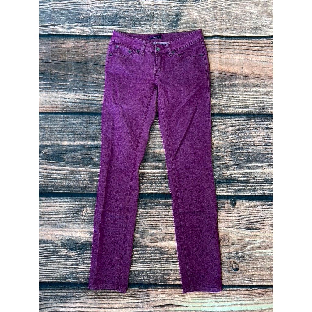 PrAna Women's Purple Skinny Jeans Size 2 Mid-Rise Classic Five-Pocket Design