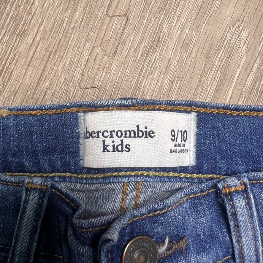 Abercrombie Kids Boys Distressed Denim Shorts Size 9-10 Blue Casual