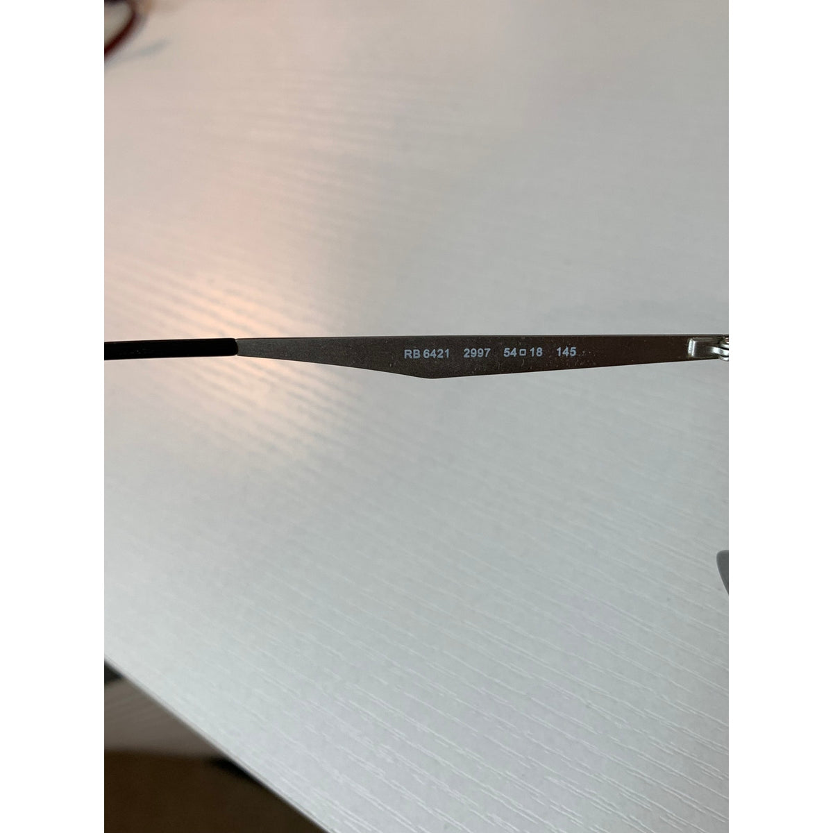 Ray-Ban Prescription Eyeglass Frames Unisex M Black/Silver Rectangle Full Rim 54-18-145