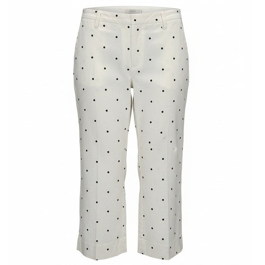 EP Pro Capri Pants Womens Size 10 White Black Polka Dot Stretch Golf