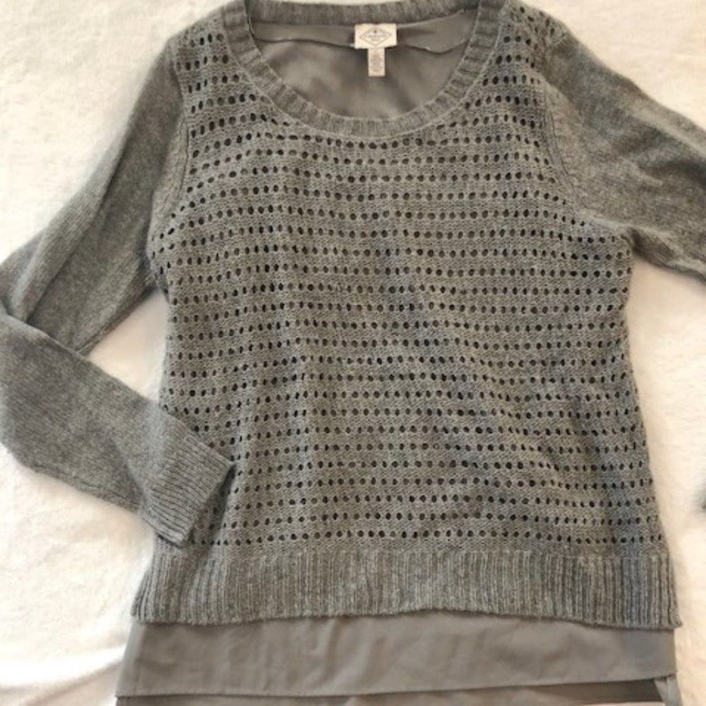 Combo style grey pullover sweater L EUC
