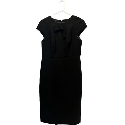 Talbots Black Sheath Wool Blend Dress Size 4