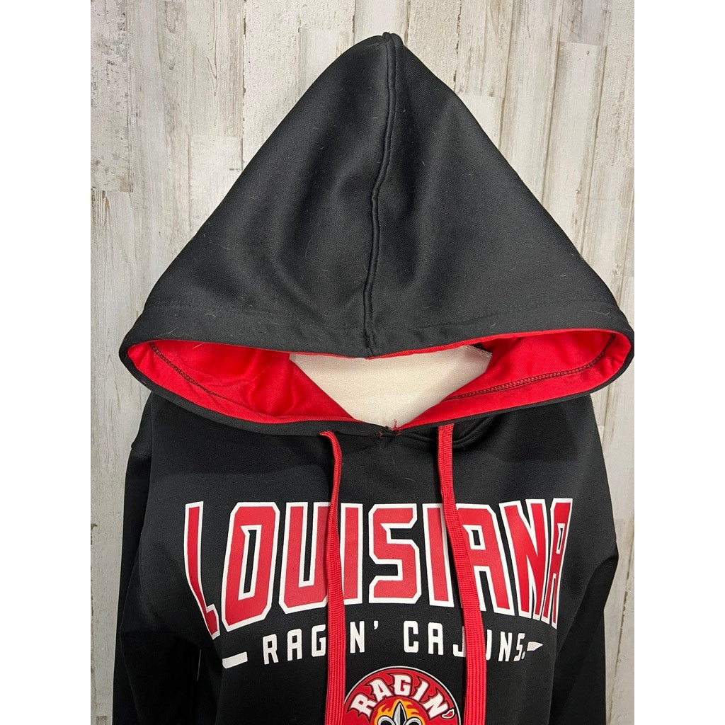 Champion Men's Size Small Louisiana Ragin' Cajuns Pullover Hoodie Black