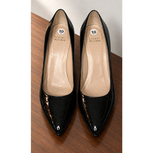 Stuart Weitzman Black Patent Leather Pumps Womens Size 10 Pointed Toe High Heel