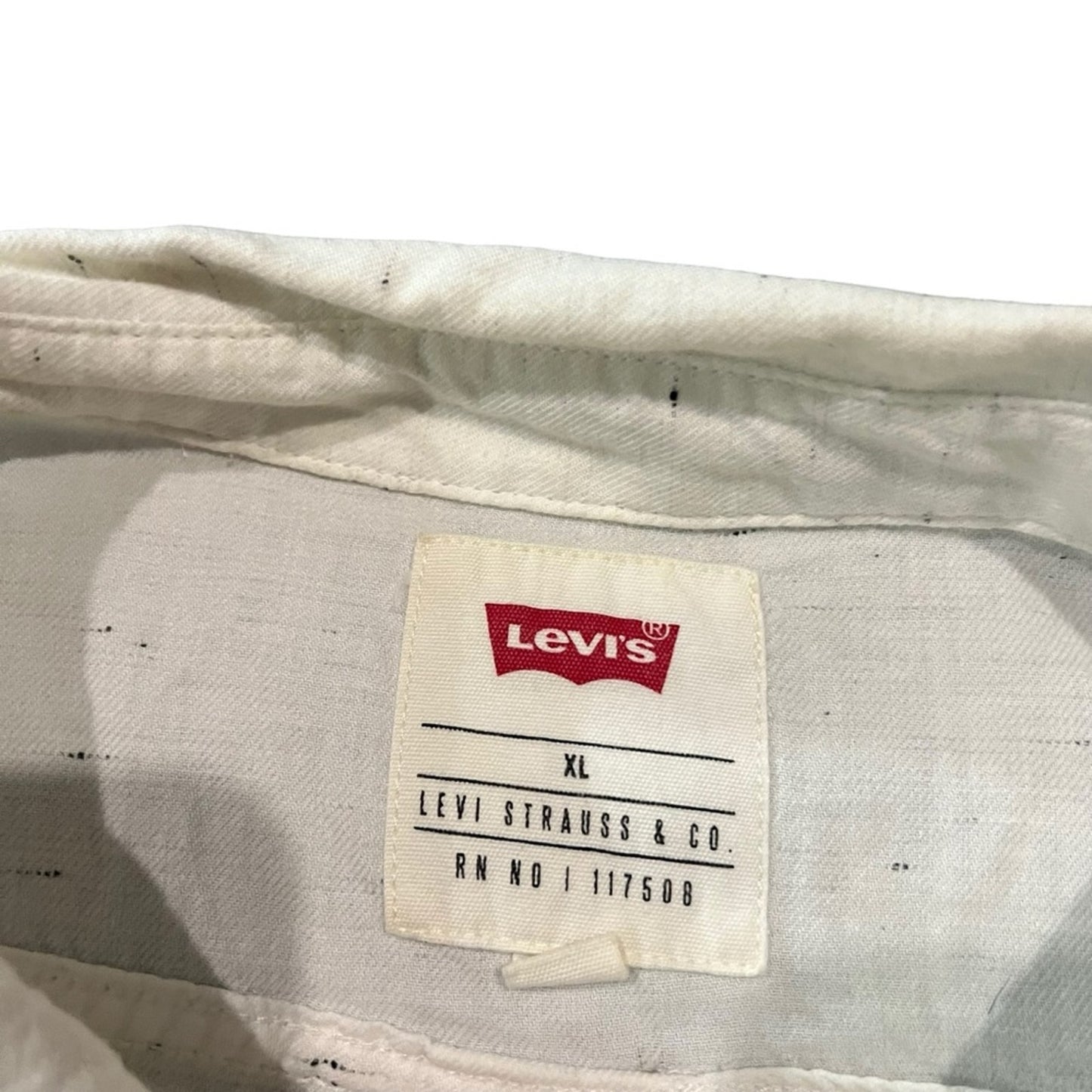 Levi’s Shirt Mens XL White Short Sleeve Button-Down Oxford One Pocket