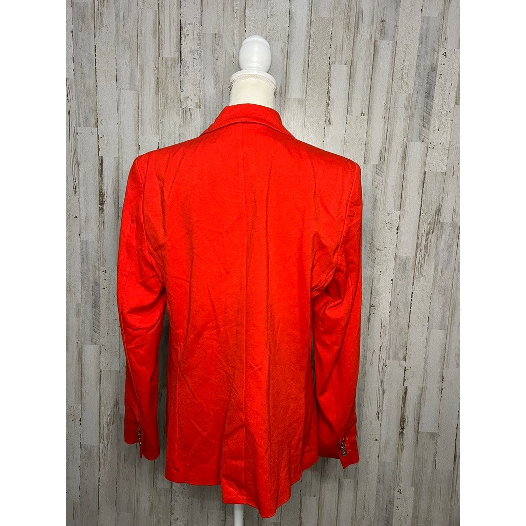 NWT Lauren Ralph Lauren Women's XL Red Blazer Gold Button Tailored Jacket