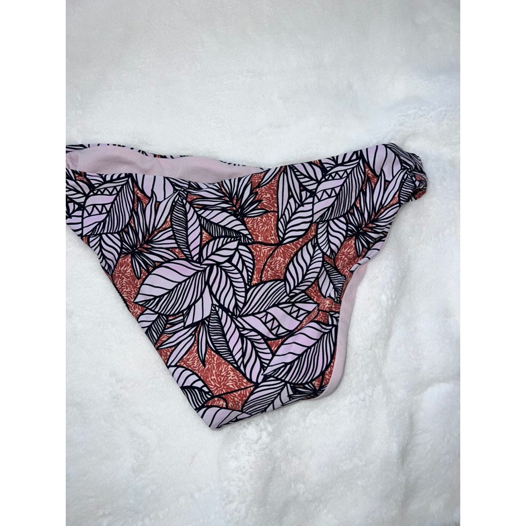 Gianni Bini Women's Tropical Leaf Print Bikini Bottom Size Small