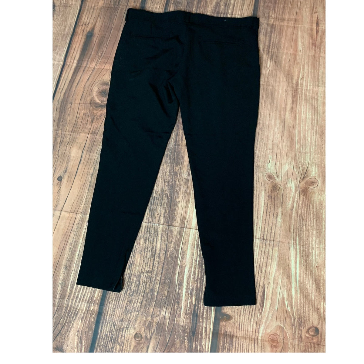 ZARA Dress Pants Mens 36x32 Black Slim Fit Flat Front Tapered Formal
