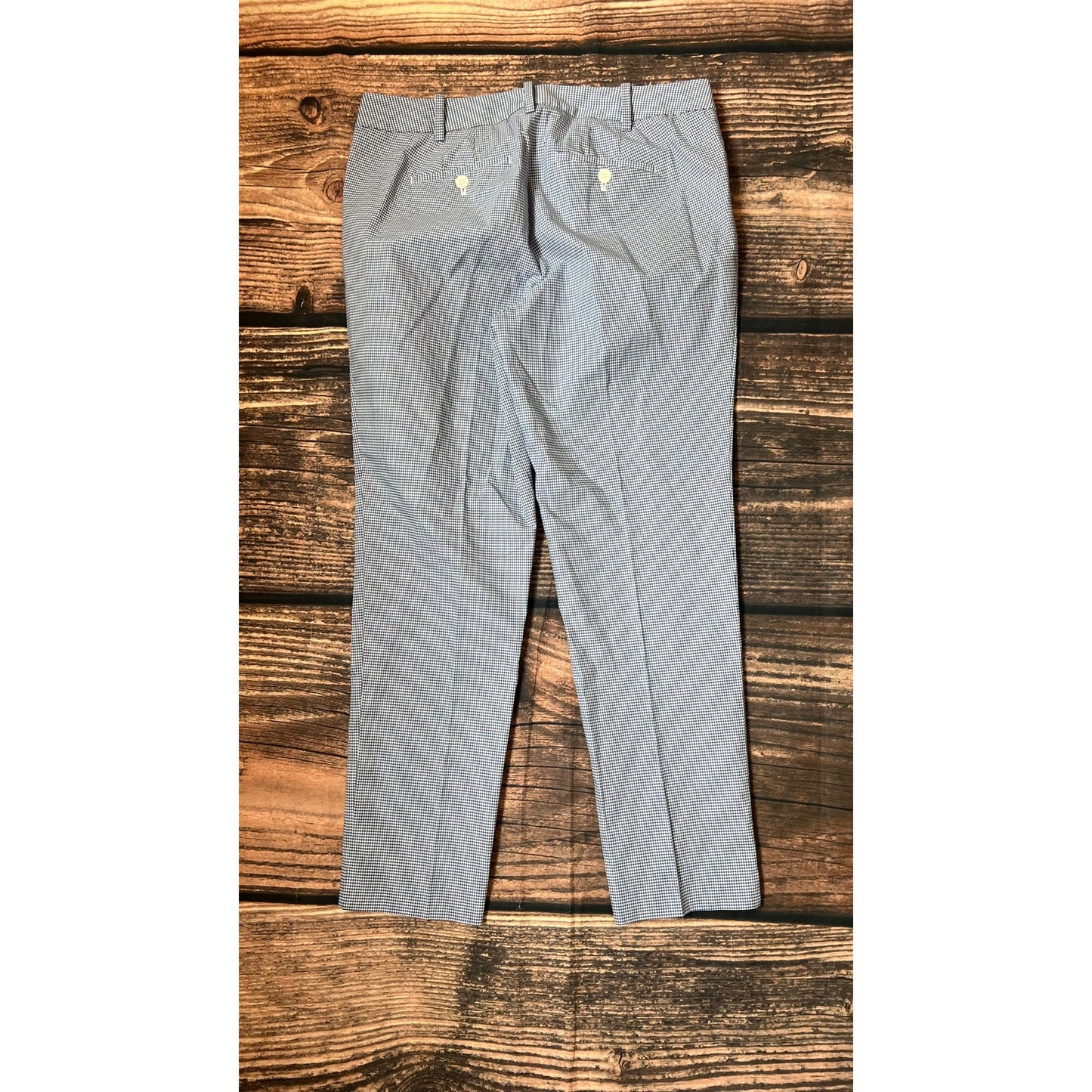 Talbots Petites Women's Size 6 Hampshire Blue Checkered Dress Pants Business