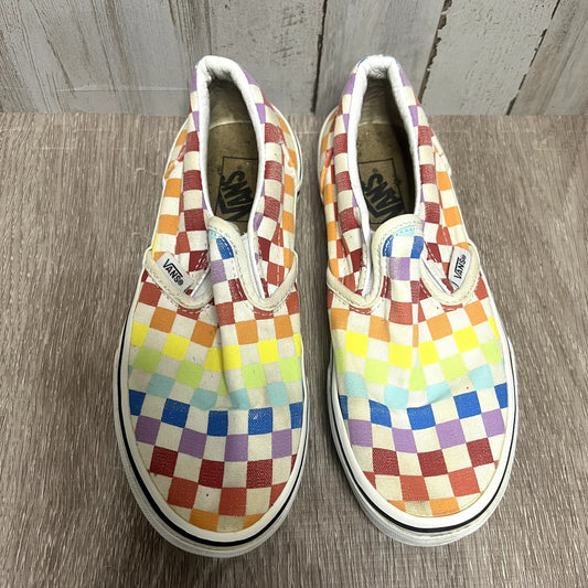 Vans Rainbow Checkerboard Slip-On Skate Shoes Multicolor Kids Size 2