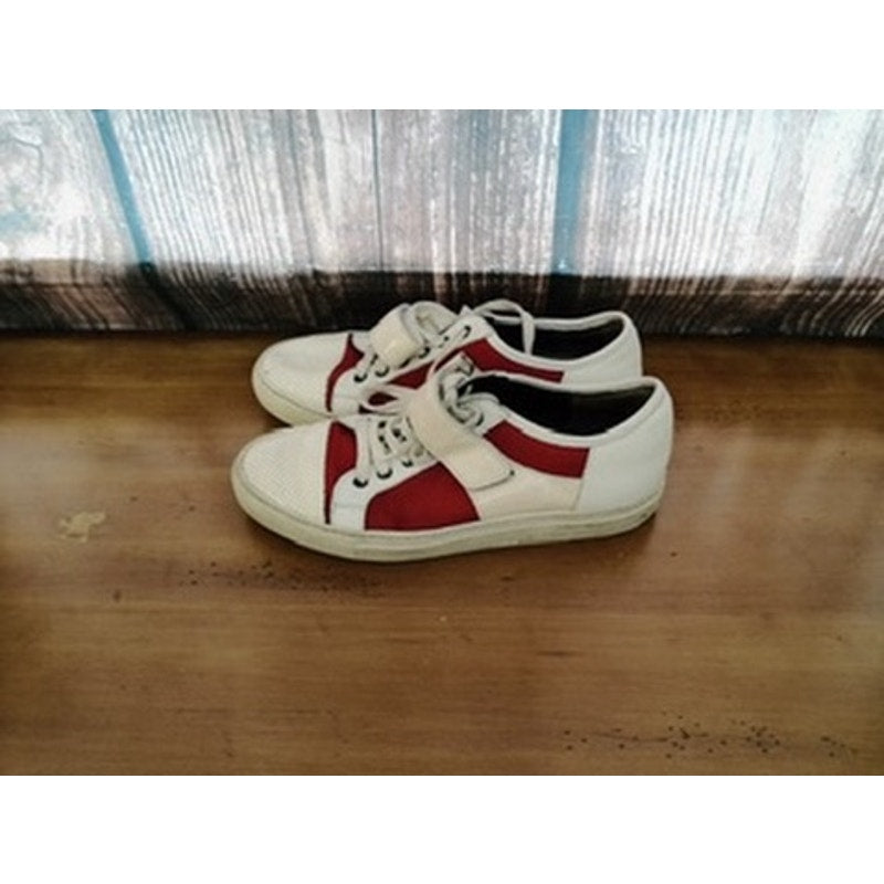 Lanvin Sneakers Womens EU 38 White Red Colorblock Size 8.5