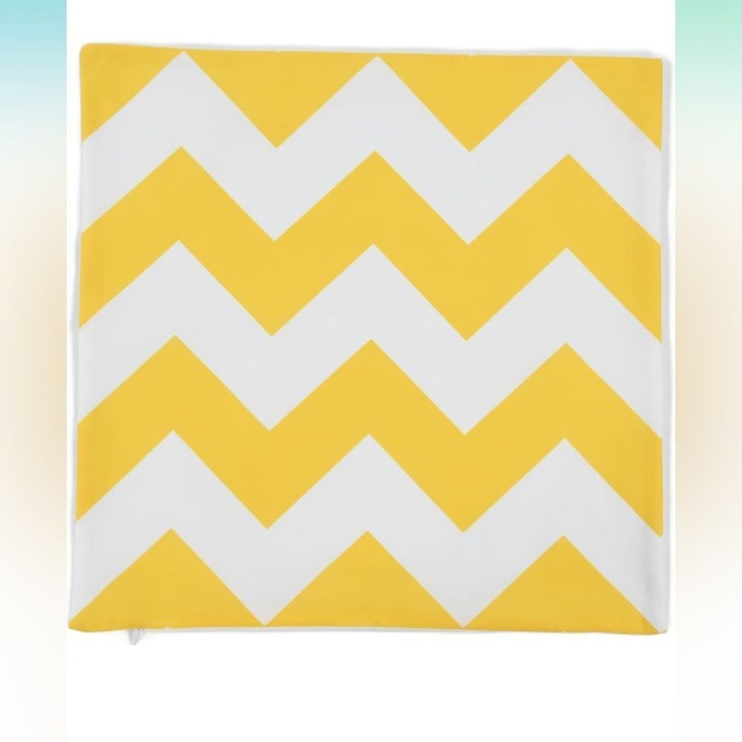 Yellow Chevron Abstract Throw Pillow Cover