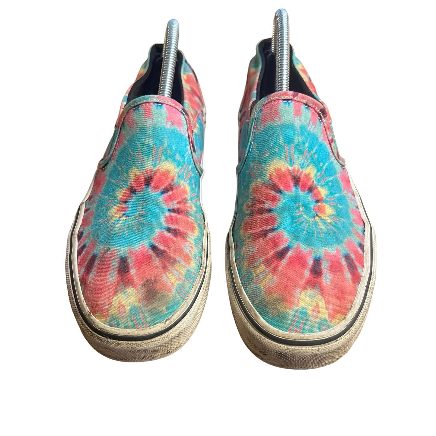 Vans Asher Slip-On Sneaker Women’s 9.5 Canvas Rainbow Tie Dye Multicolor