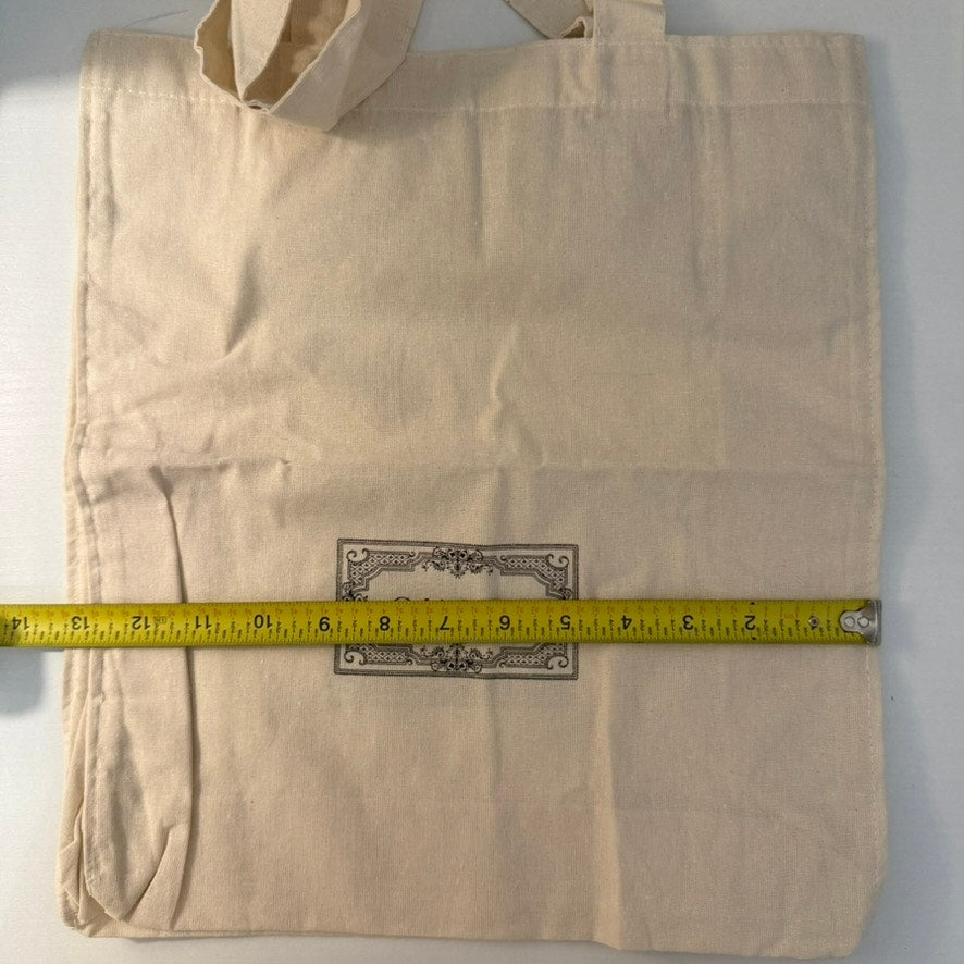 Gucci Tote Bag Womens Large Cream Beige Logo Print Open Top Reusable