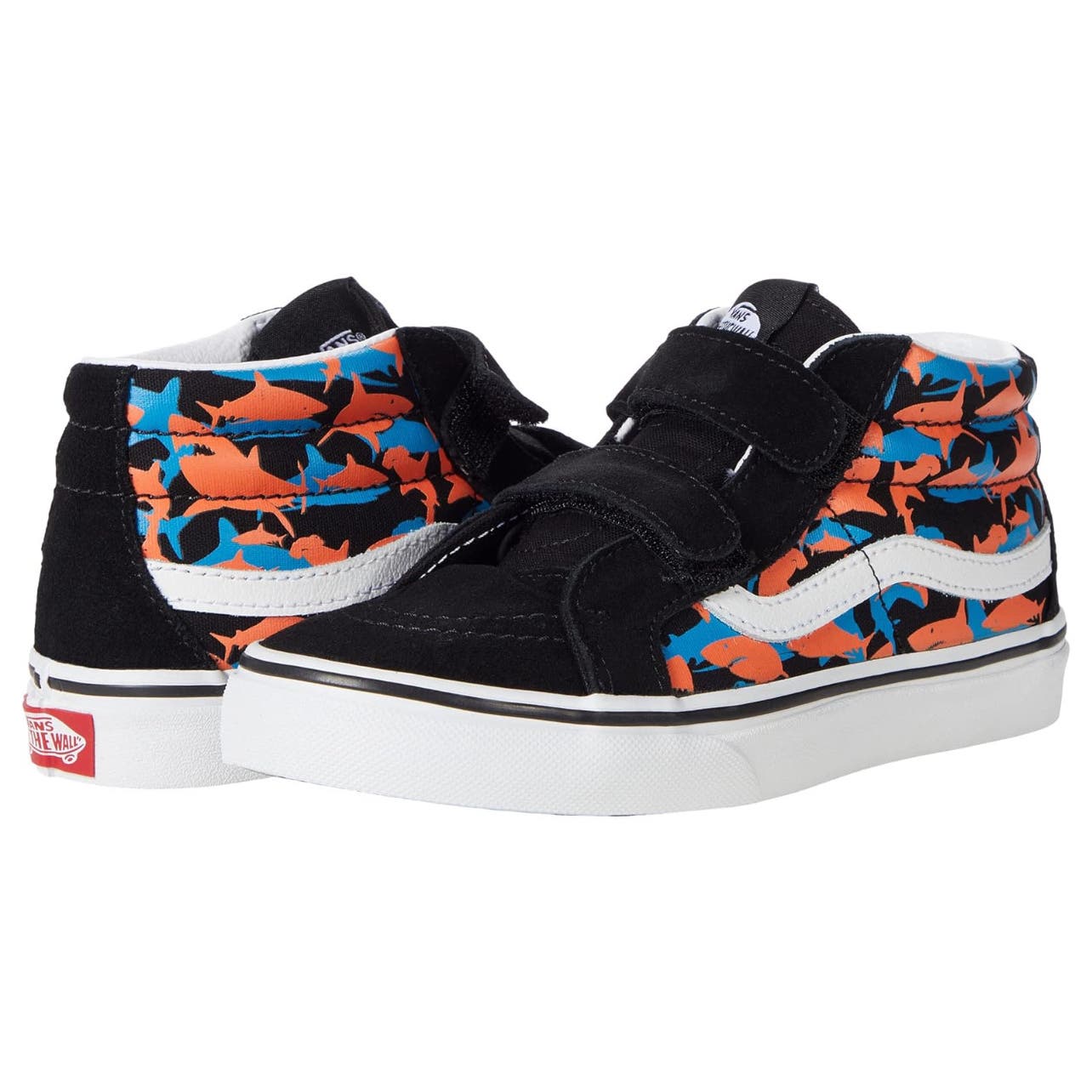 Vans SK8-Mid Reissue V Kids Glow Sharks Black Sneakers Size 12