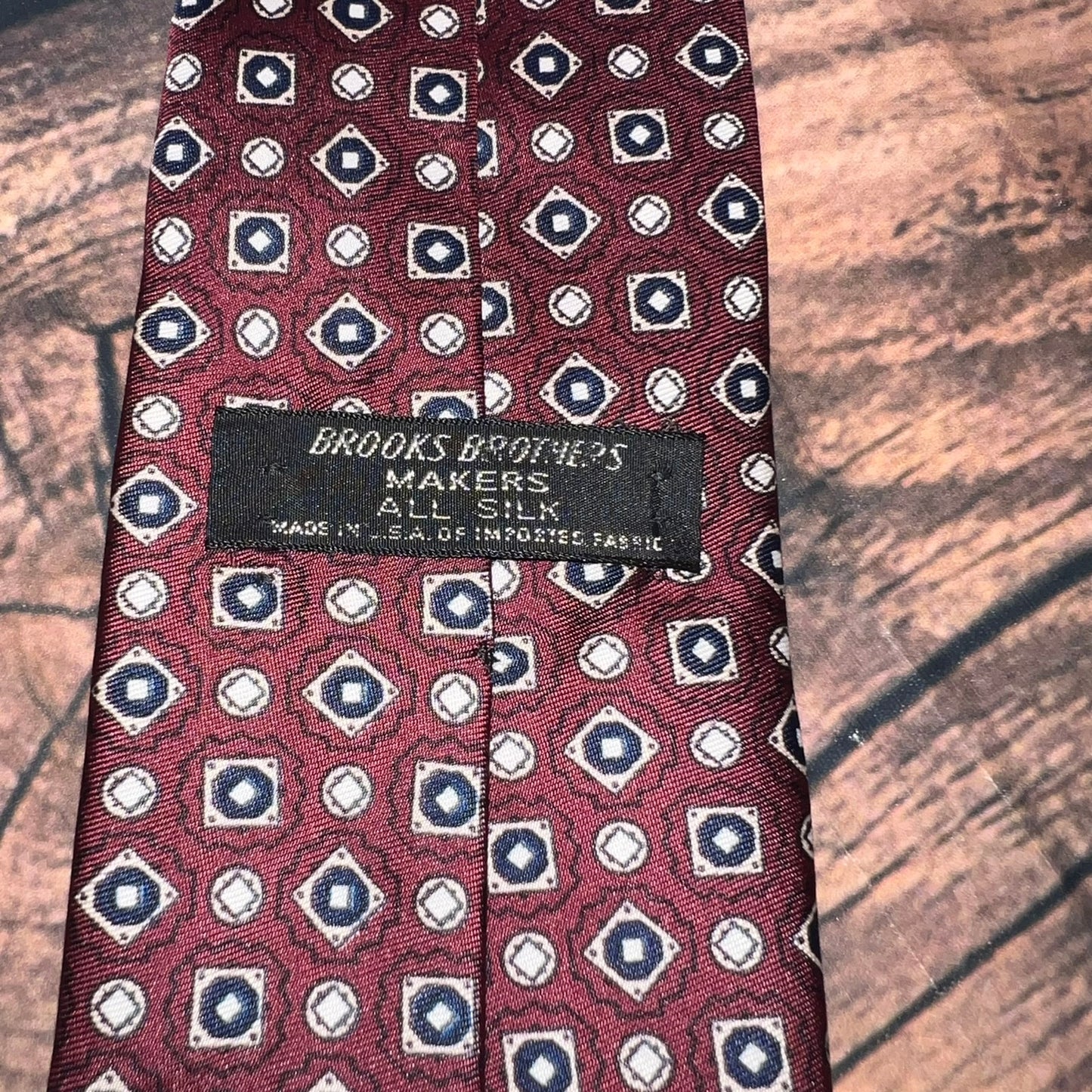 Brooks Brothers Men's Geometric Silk Tie Multicolor Classic Length