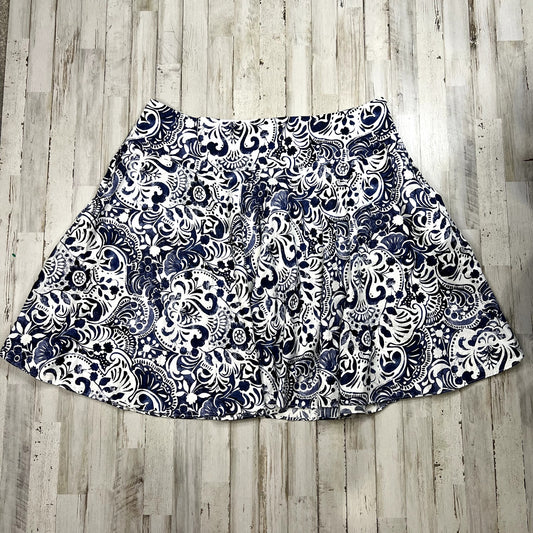 Lauren Ralph Lauren Women's Plus Size 20 Blue Floral A-Line Knee Length Skirt