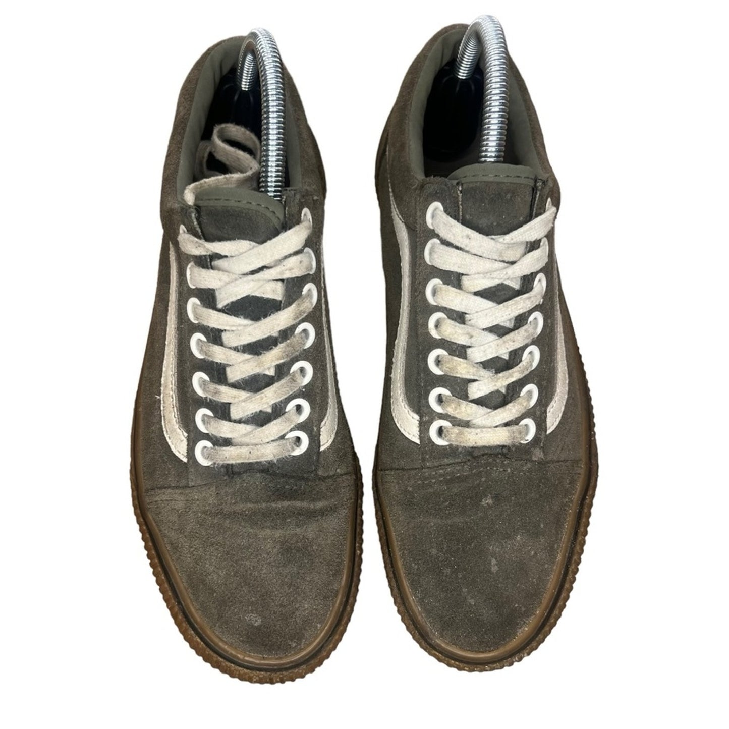 Vans Old Skool Skate Shoes Olive Green/White Gum Sole Low Top Men's 6.5