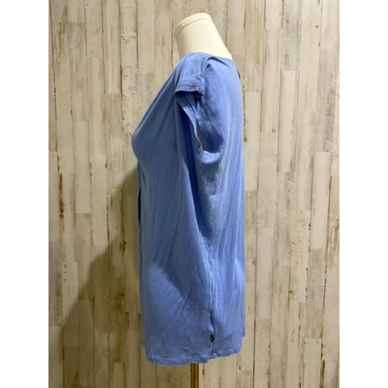 Michael Michael Kors Blouse Women's Medium Blue Twist Front Knot Tunic Top