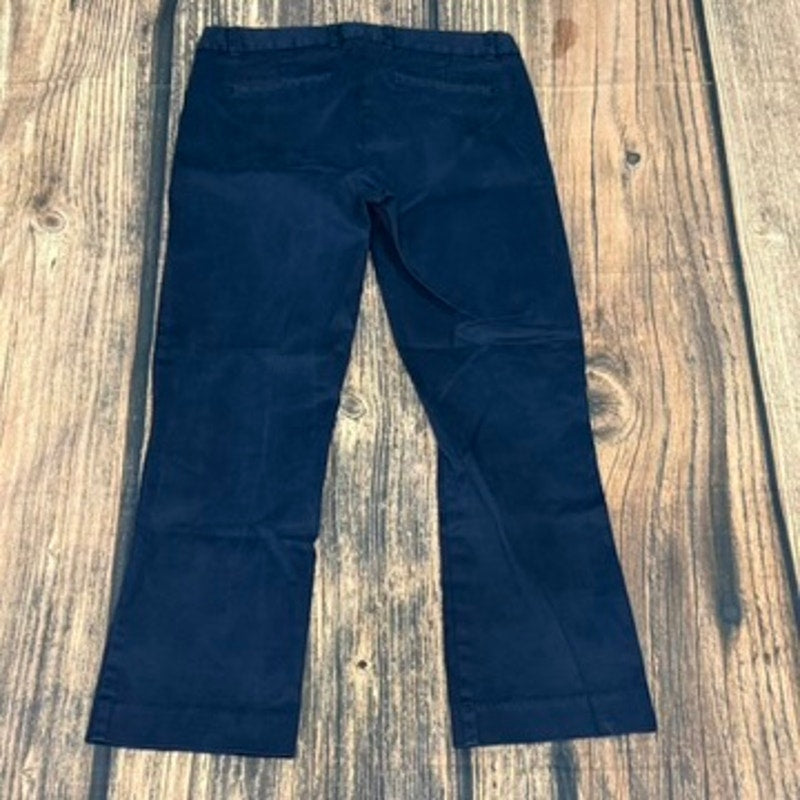 J. Crew Women's Cropped City Fit Pants Size 00 Navy Blue Casual