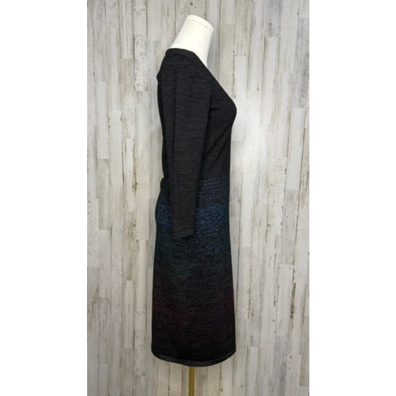Trina Turk Women's Black Space-Dye Ombre Sweater Dress Size Small
