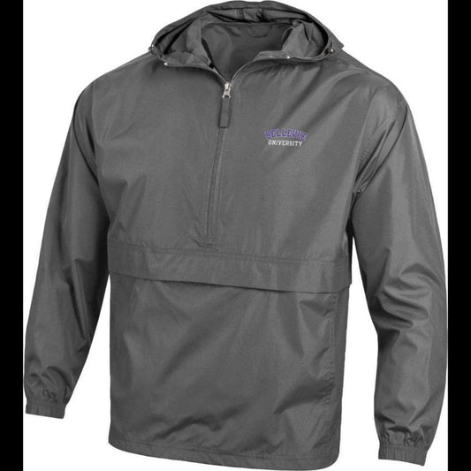 Champion 1/4 Zip Bellevue University Pack n Go Jacket Size Large