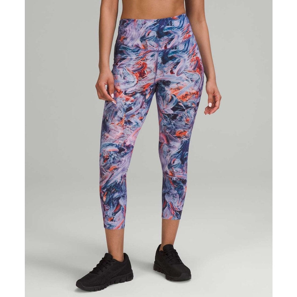 Lululemon Women's Plus Size 20 Blue/Purple High-Rise Crop Leggings 23"