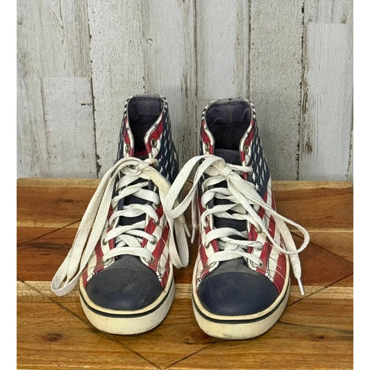 Heelys Youth Size 3 American Flag High-Top Skate Sneakers