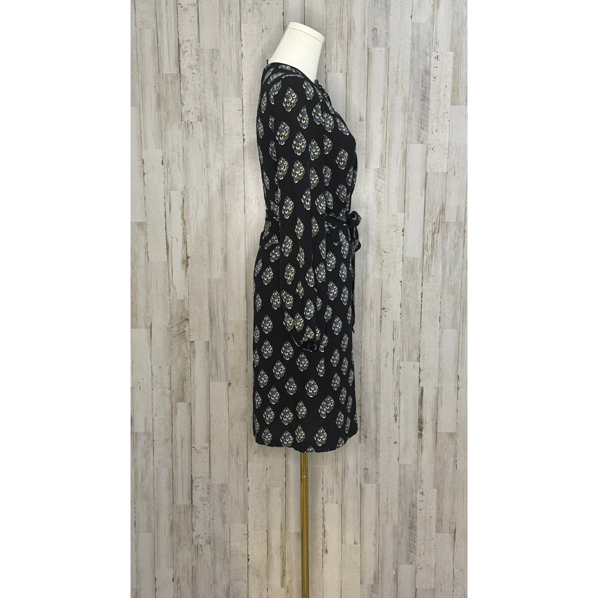 Diane Von Furstenberg Women's Silk Wrap Dress Size 4 Black Print
