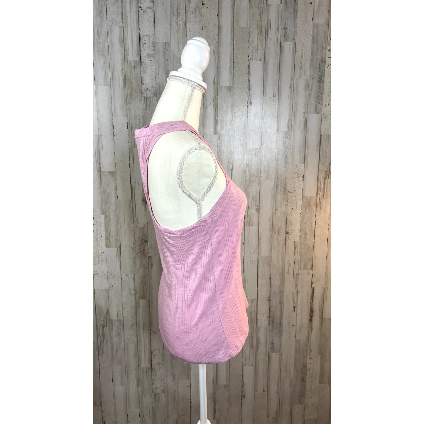 Anthropologie Pilcro Women's Medium Pink Ribbed Tank Top Sleeveless Racerback