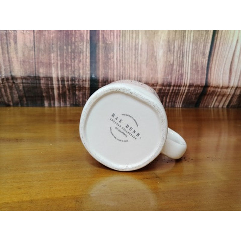 Rae Dunn BAE Coffee Mug White Black Lettering Artisan