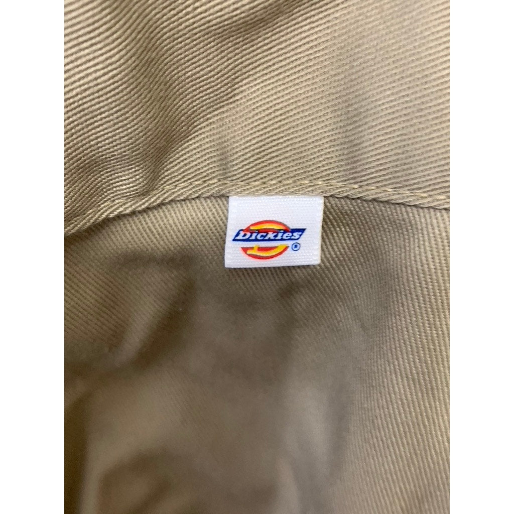 Dickies Men's Beige Work Dress Pants Size 46x30 Flat Front Straight Leg