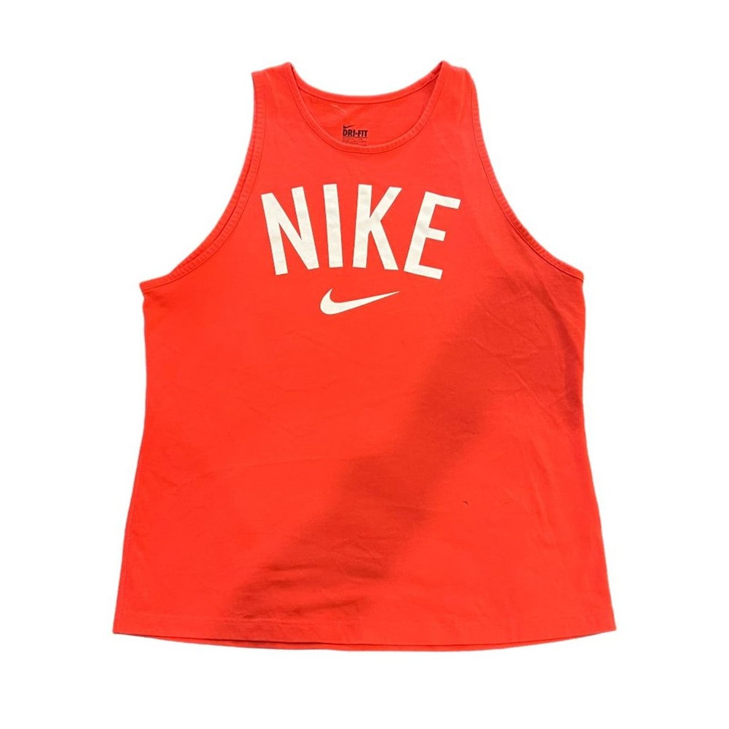 Nike Dri-Fit Women's Medium Red Logo Sleeveless Activewear Tank Top