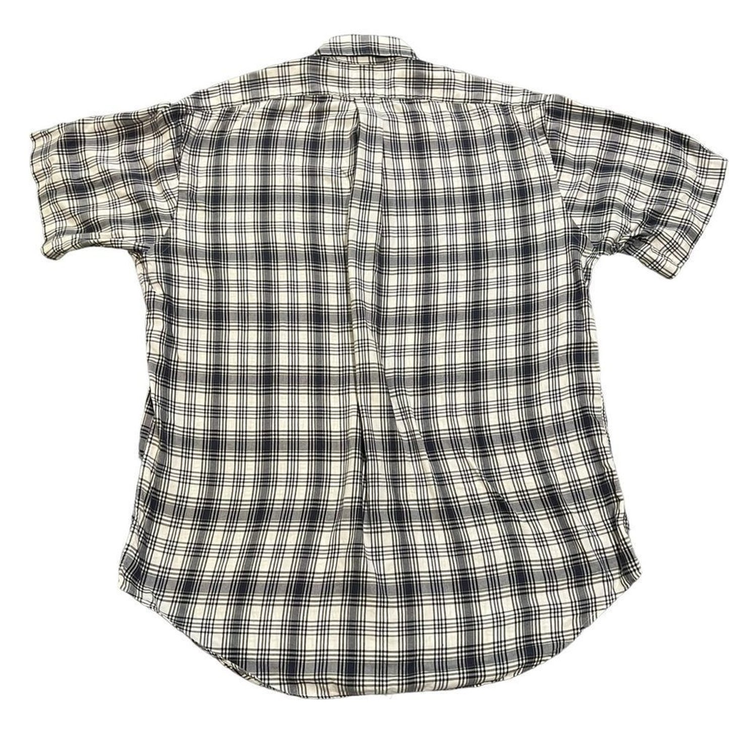Lauren Ralph Lauren Shirt Mens Size Medium Black White Check Plaid Button Up