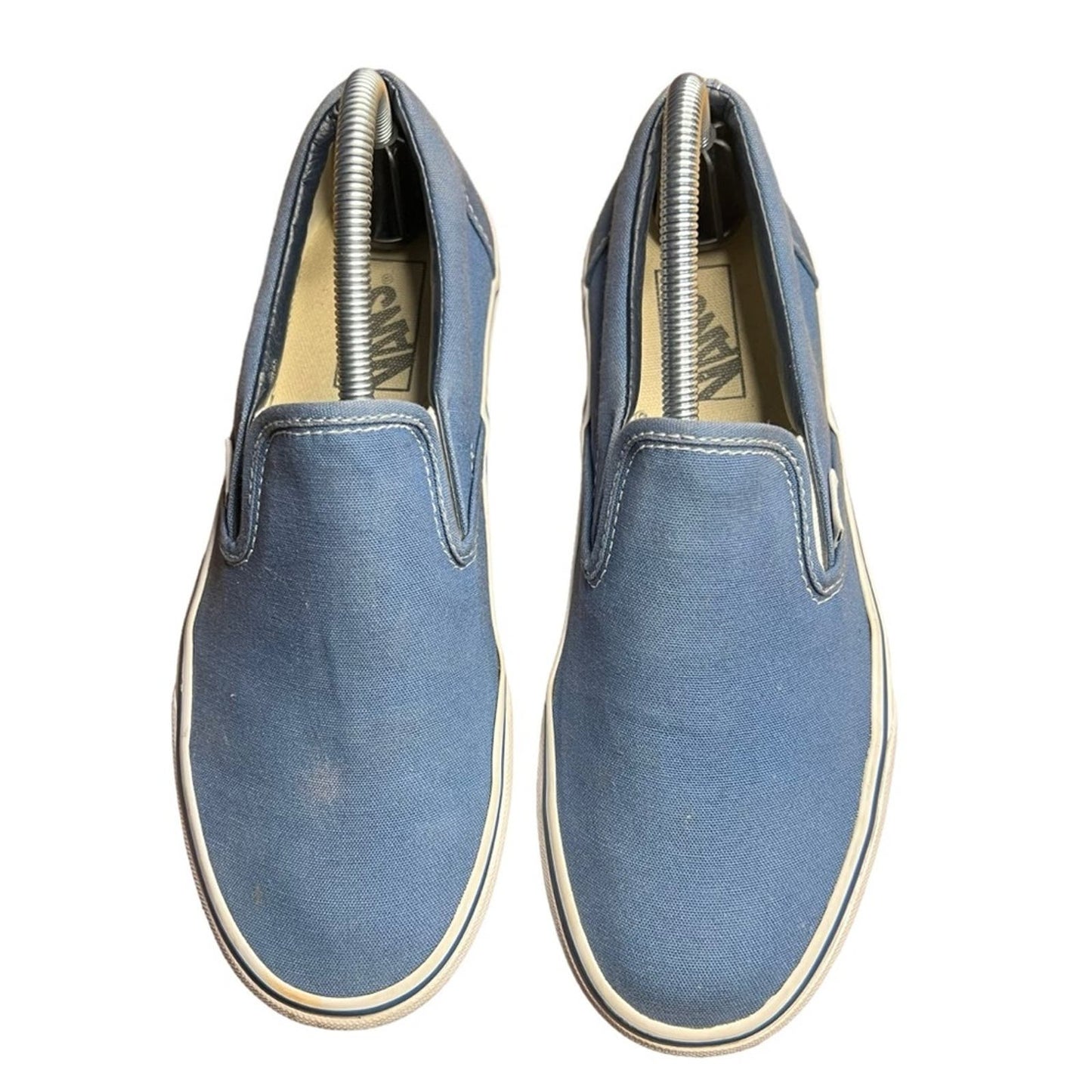 Vans Classic Blue/White Slip-on Shoes - Men's 7.5 / Women's 9.0