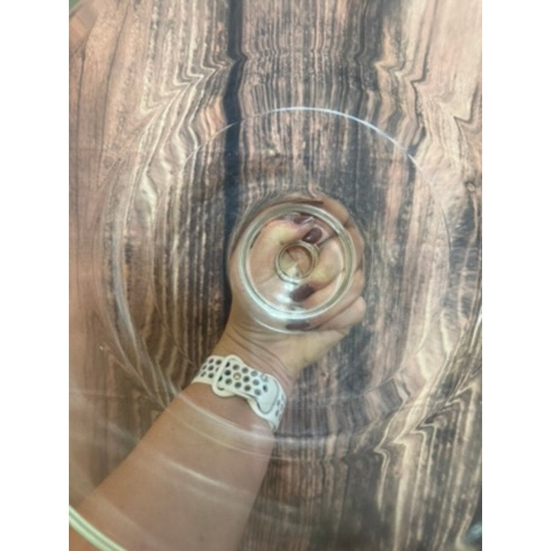 Fruit Embossed Cakeplate & Dome Set Clear Elegant Design 12"