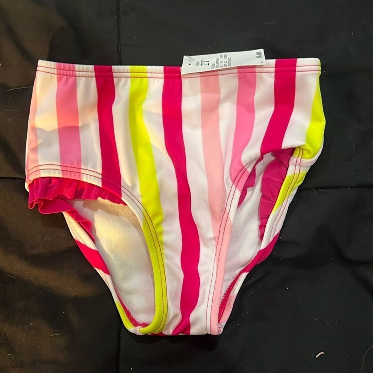 Cat & Jack Toddler Girls' Striped Bikini bottoms Swimsuit  Pink 2T NEW