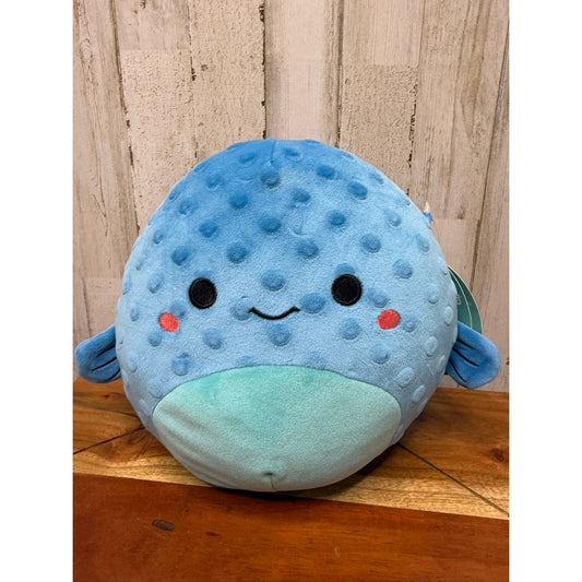 NWT Squishmallows Refalo The Blue Fish Plush Toy Medium 8" Washable