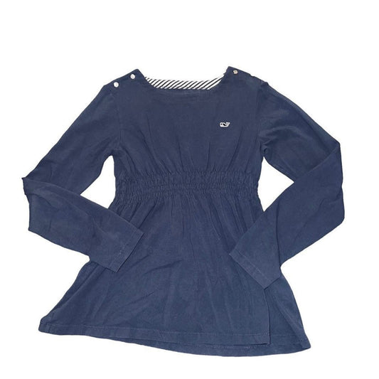 Vineyard vines Girls Large Navy Long Sleeve Shirt