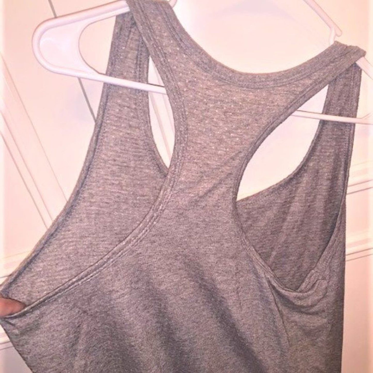 Grey active performance tank top L