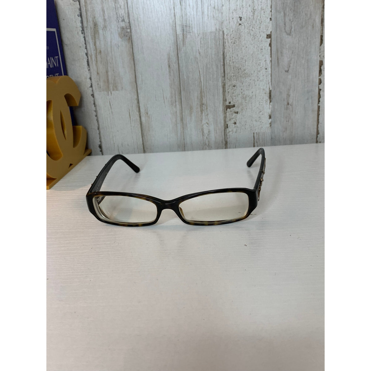 Prada Eyeglasses Prescription Frames Unisex Dark Tortoise Shell Rectangular Brown 135mm